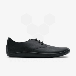 Vivobarefoot Addis Oxford Lifestyle Sko Herre Svarte | NO143ZD