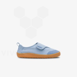 Vivobarefoot Gaia Preschool Sko Barn Blå | NO385RX