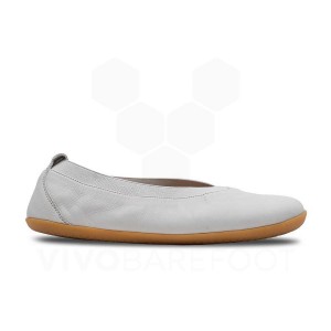 Vivobarefoot Opanka Ballerina Lifestyle Sko Dame Hvite | NO318GY