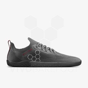 Vivobarefoot PREORDER 'PRIMUS LITE KNIT JJF' Treningssko Dame Obsidian Mørke Grå | NO262KW