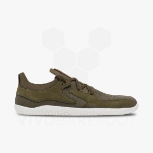 Vivobarefoot Primus Asana II Lifestyle Sko Herre Olivengrønne | NO136GY