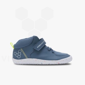 Vivobarefoot Primus Ludo Hi Juniors Sko Barn Indigo | NO413PV