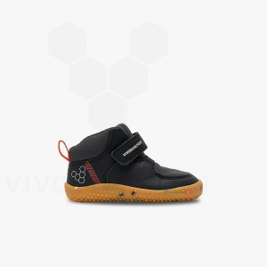 Vivobarefoot Primus Ludo Hi Småbarn Sko Barn Obsidian | NO406WH