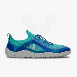 Vivobarefoot Primus Trail Knit FG Fjellsko Dame Blå Grønn | NO182MM