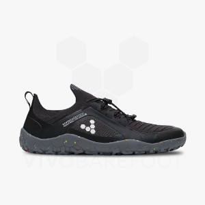 Vivobarefoot Primus Trail Knit FG Trail Løpesko Herre Obsidian Grå | NO070UK