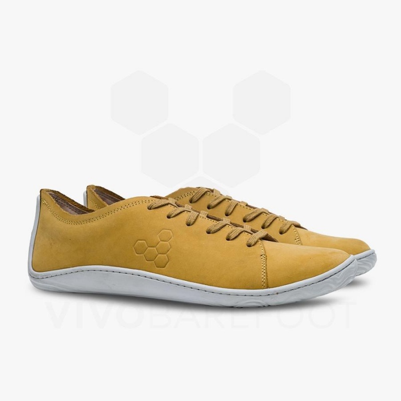 Vivobarefoot Addis Lifestyle Sko Herre Sennepsgul | NO129NN