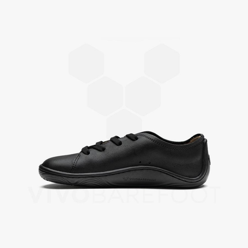 Vivobarefoot Addis School Juniors Sko Barn Svarte | NO380WH