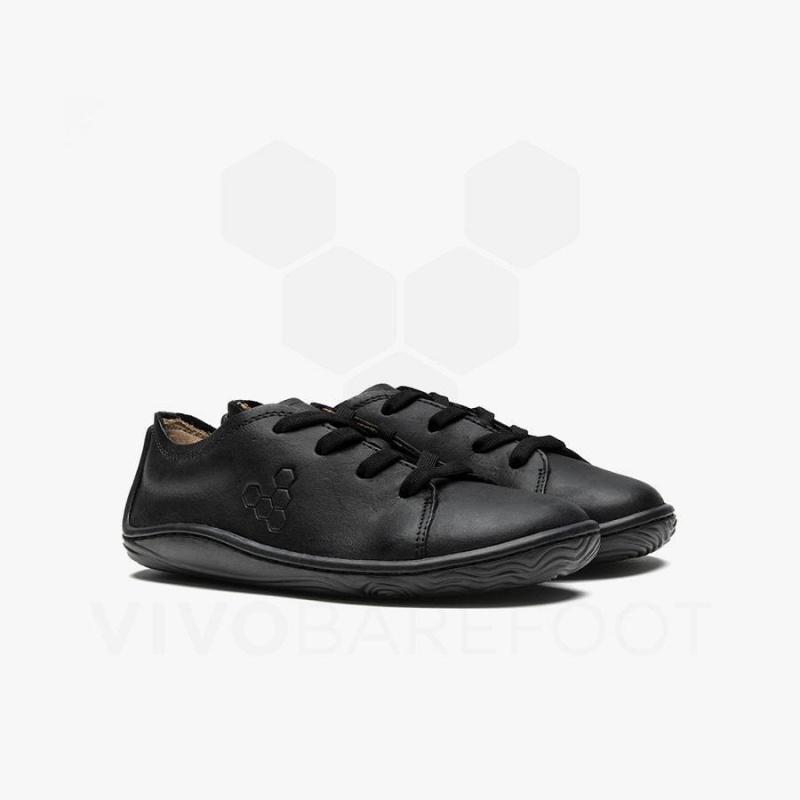 Vivobarefoot Addis School Juniors Sko Barn Svarte | NO380WH