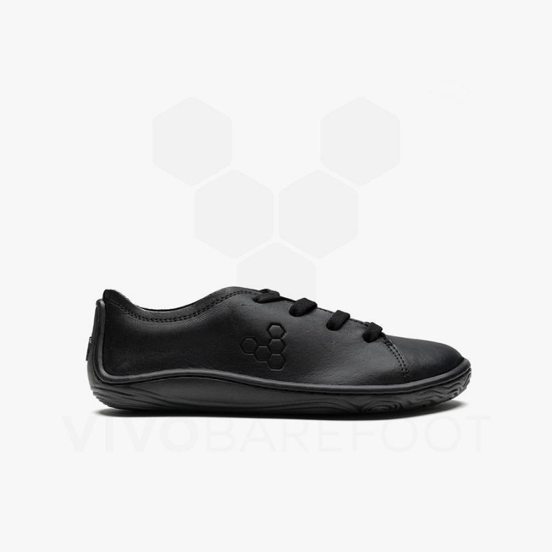 Vivobarefoot Addis School Juniors Sko Barn Svarte | NO380WH