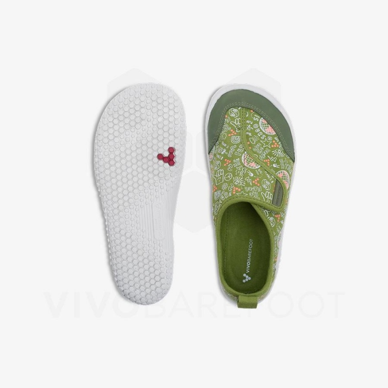 Vivobarefoot Gaia Preschool Sko Barn Grønn | NO384SZ