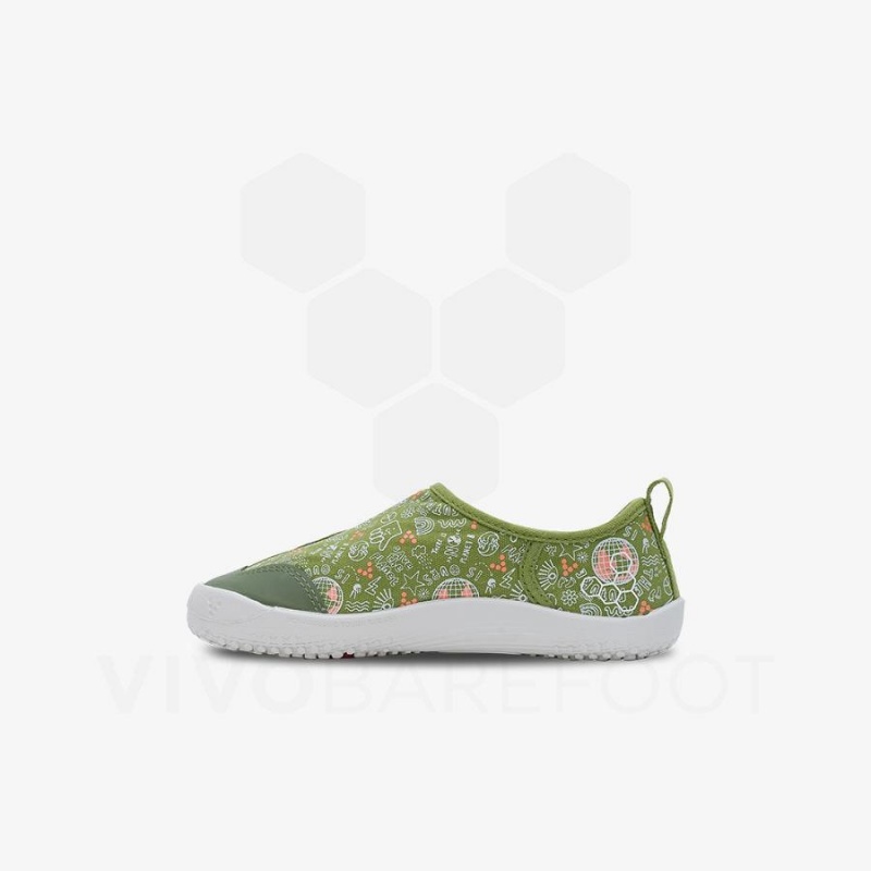 Vivobarefoot Gaia Preschool Sko Barn Grønn | NO384SZ