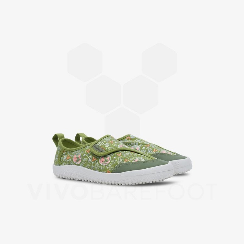 Vivobarefoot Gaia Preschool Sko Barn Grønn | NO384SZ