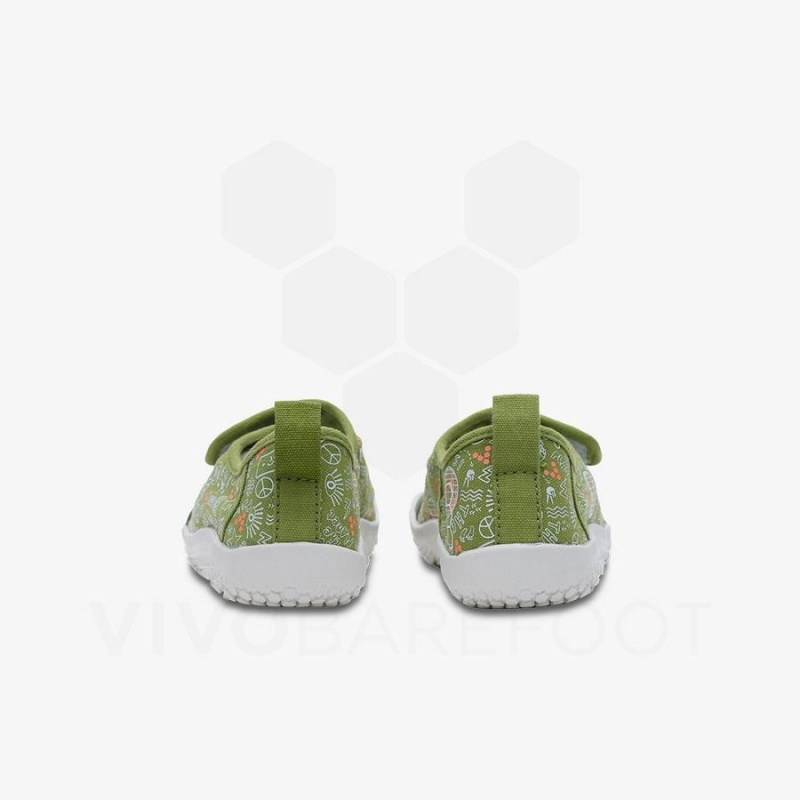 Vivobarefoot Gaia Preschool Sko Barn Grønn | NO384SZ