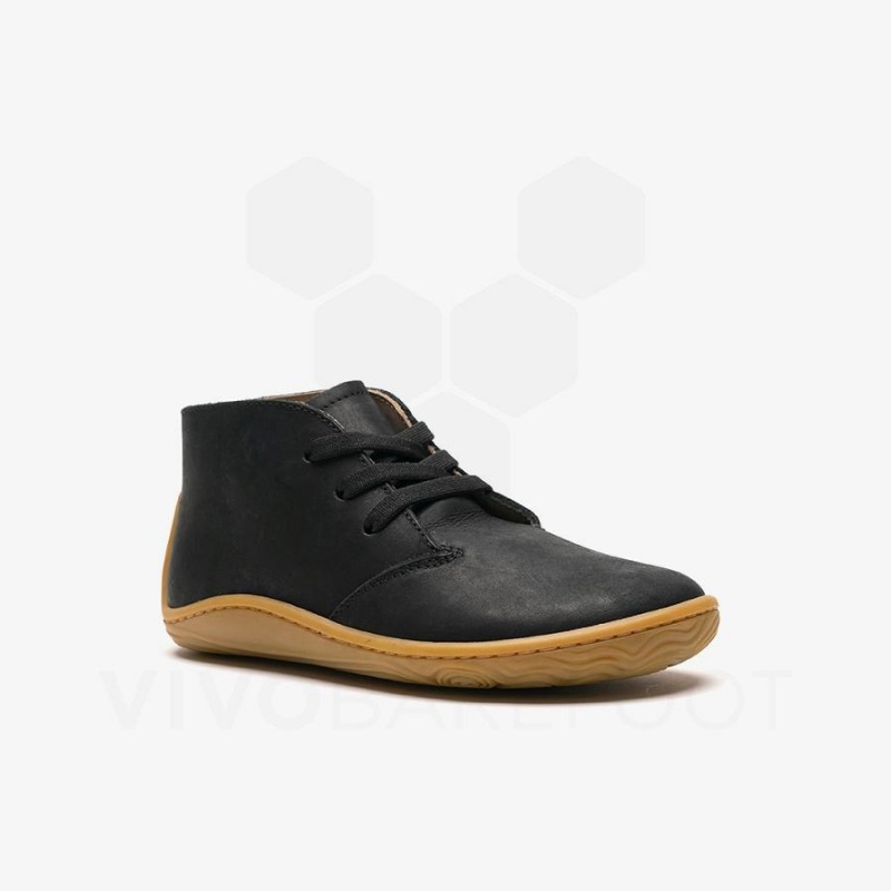 Vivobarefoot Gobi Addis Sko Barn Obsidian | NO425DO