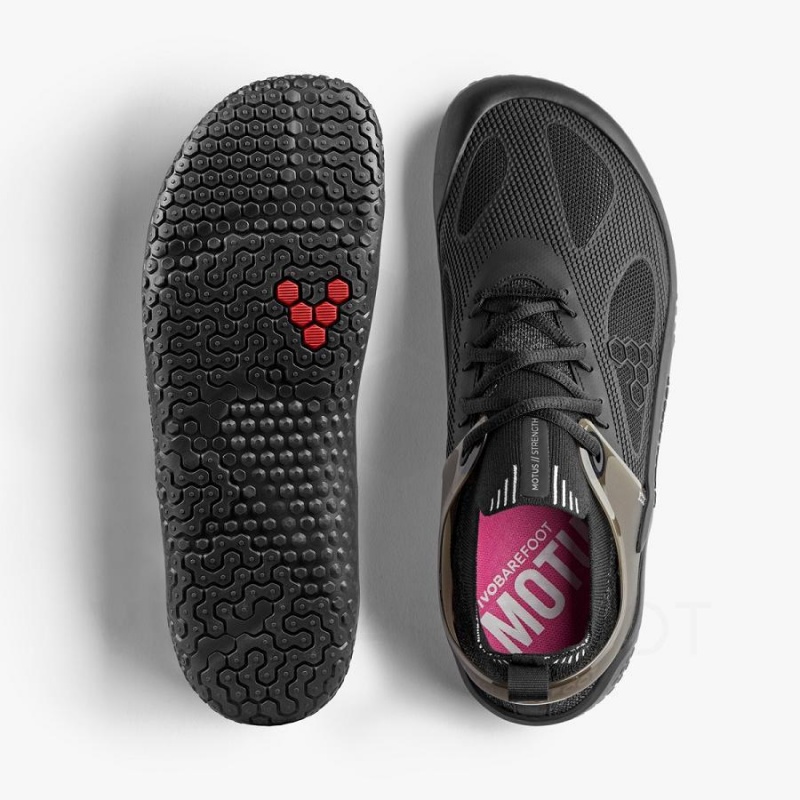 Vivobarefoot Motus Strength Løpesko Vei Herre Obsidian | NO040YF