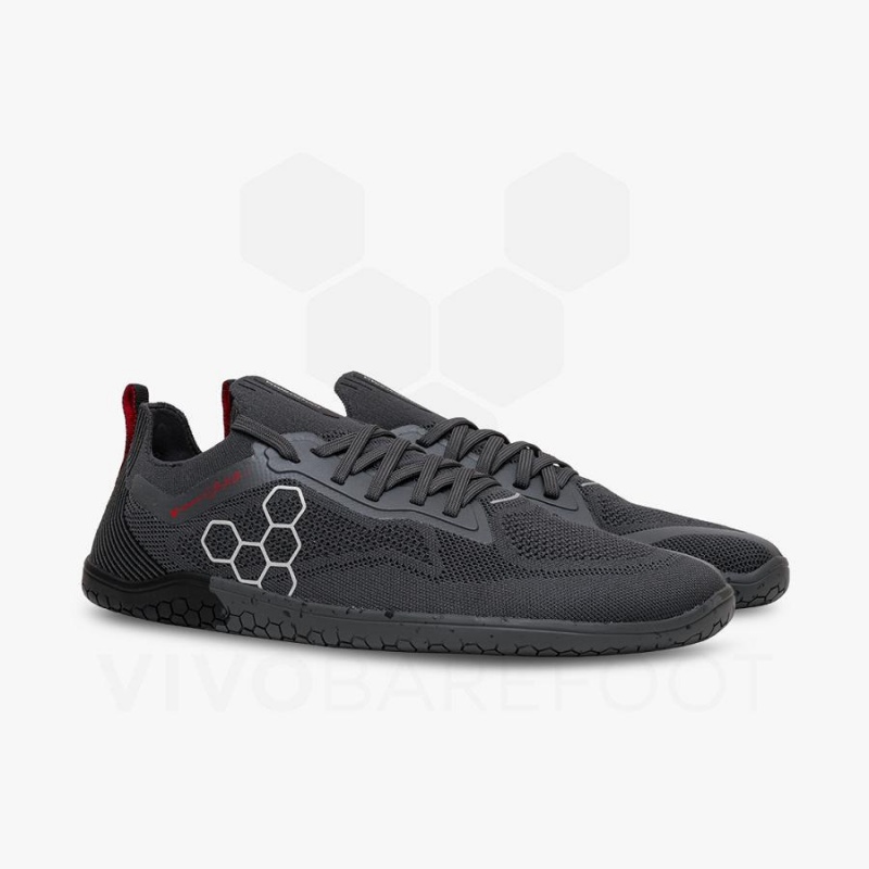 Vivobarefoot PREORDER 'PRIMUS LITE KNIT JJF' Løpesko Vei Dame Obsidian Mørke Grå | NO229RX