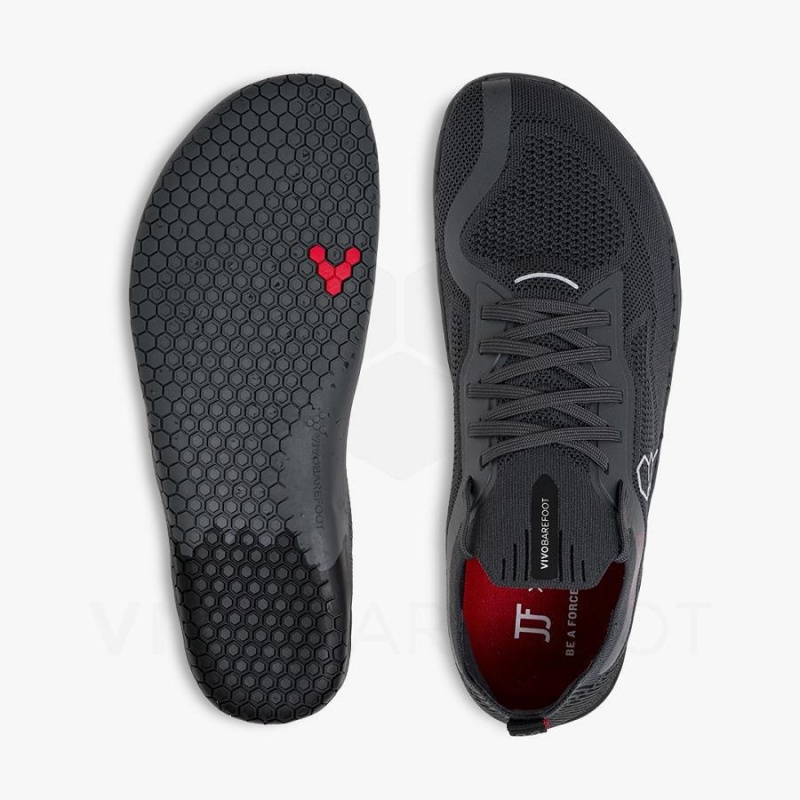 Vivobarefoot PREORDER 'PRIMUS LITE KNIT JJF' Treningssko Dame Obsidian Mørke Grå | NO262KW