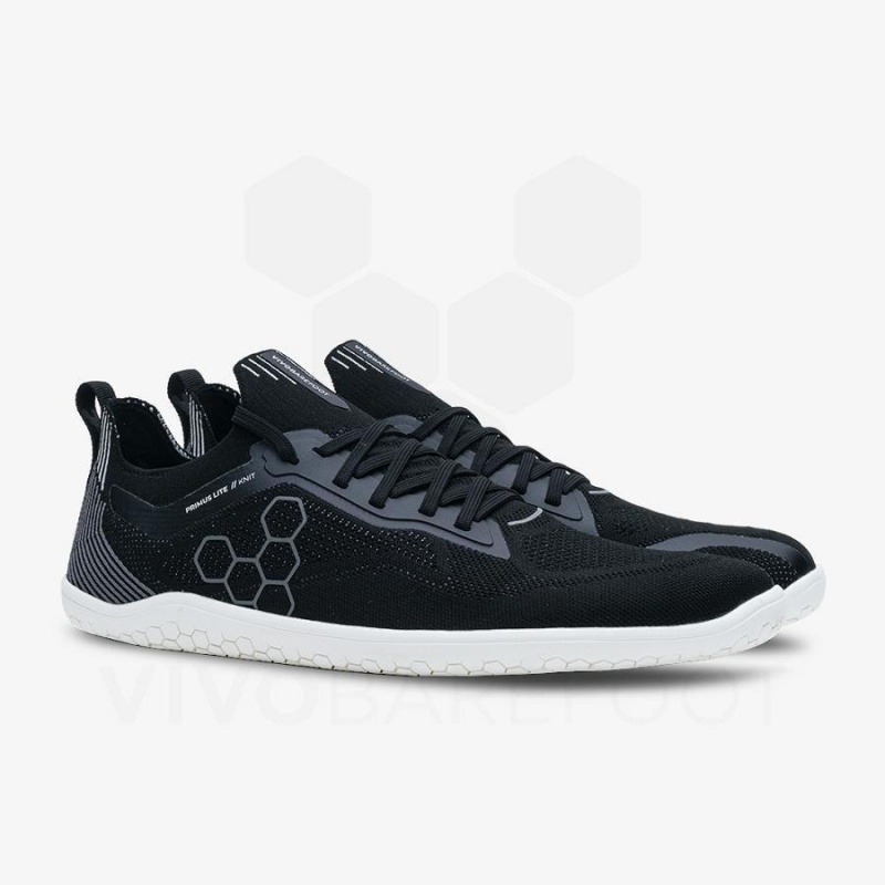 Vivobarefoot Primus Lite Knit Løpesko Vei Herre Obsidian | NO050OB