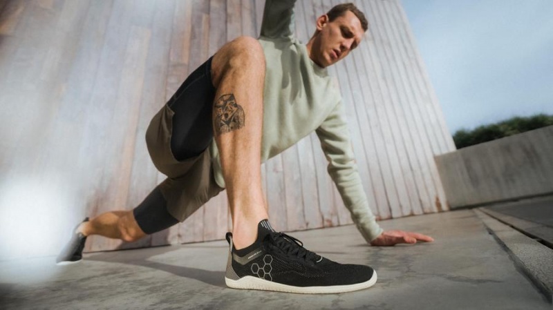 Vivobarefoot Primus Lite Knit Løpesko Vei Herre Obsidian | NO050OB