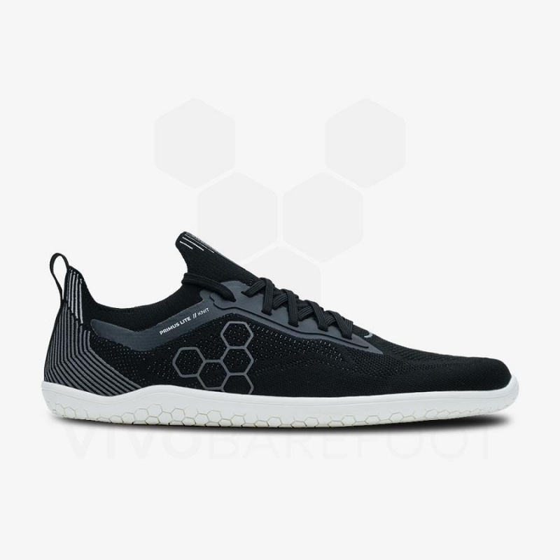 Vivobarefoot Primus Lite Knit Løpesko Vei Herre Obsidian | NO050OB