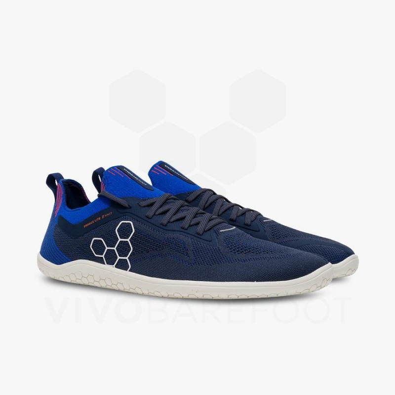 Vivobarefoot Primus Lite Knit Løpesko Vei Herre Marineblå | NO051NN