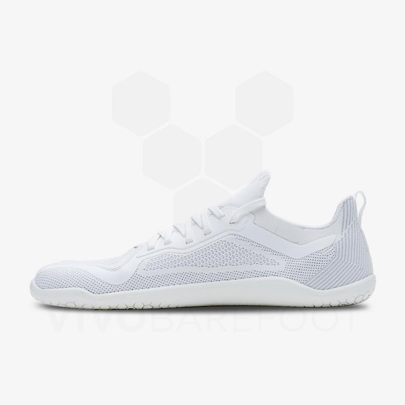 Vivobarefoot Primus Lite Knit Løpesko Vei Herre Hvite | NO052MM