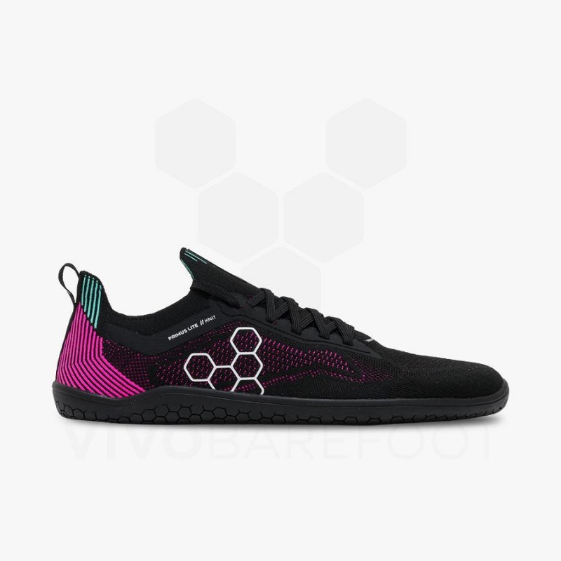 Vivobarefoot Primus Lite Knit Løpesko Vei Herre Obsidian Rosa | NO058GY