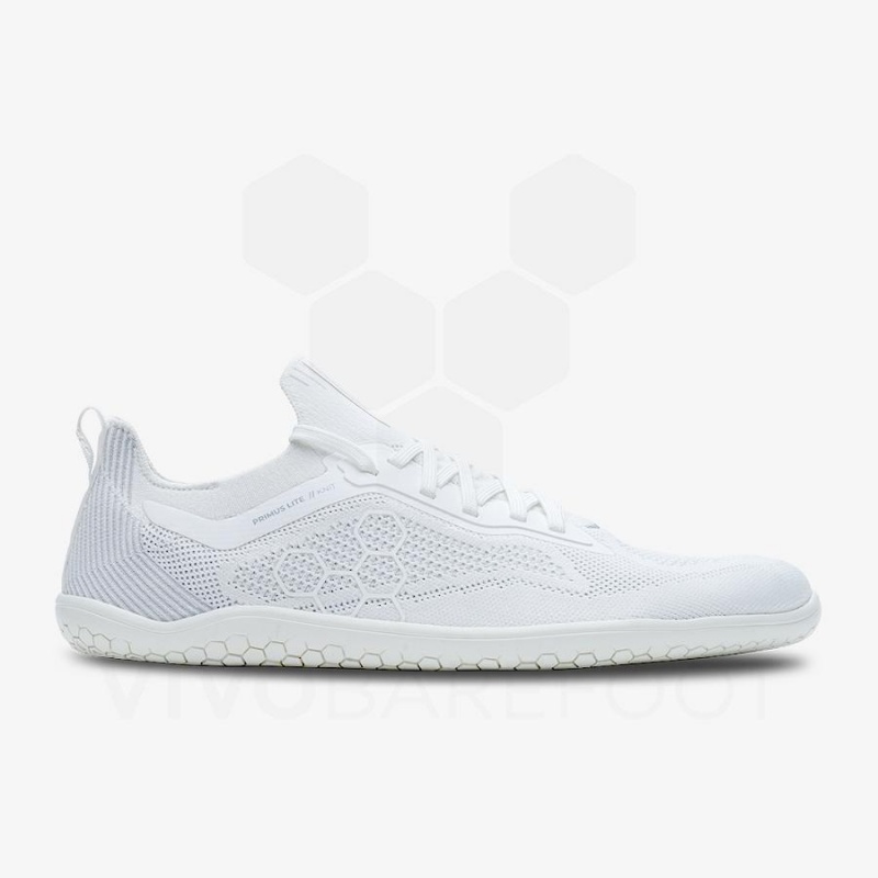 Vivobarefoot Primus Lite Knit Treningssko Dame Hvite | NO257PV