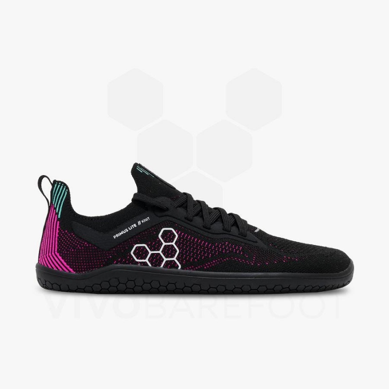 Vivobarefoot Primus Lite Knit Treningssko Dame Obsidian Rosa | NO261LQ