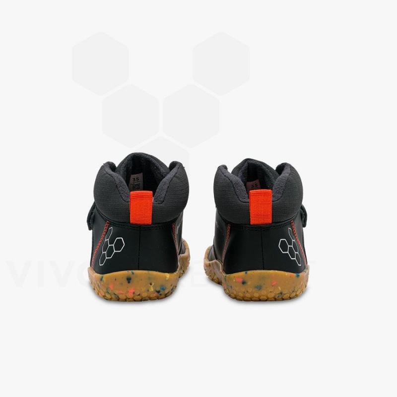 Vivobarefoot Primus Ludo Hi Preschool Sko Barn Obsidian | NO408UK