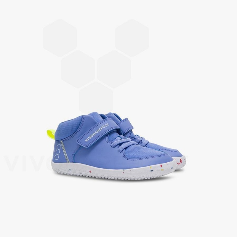 Vivobarefoot Primus Ludo Hi Preschool Sko Barn Blå | NO409TL