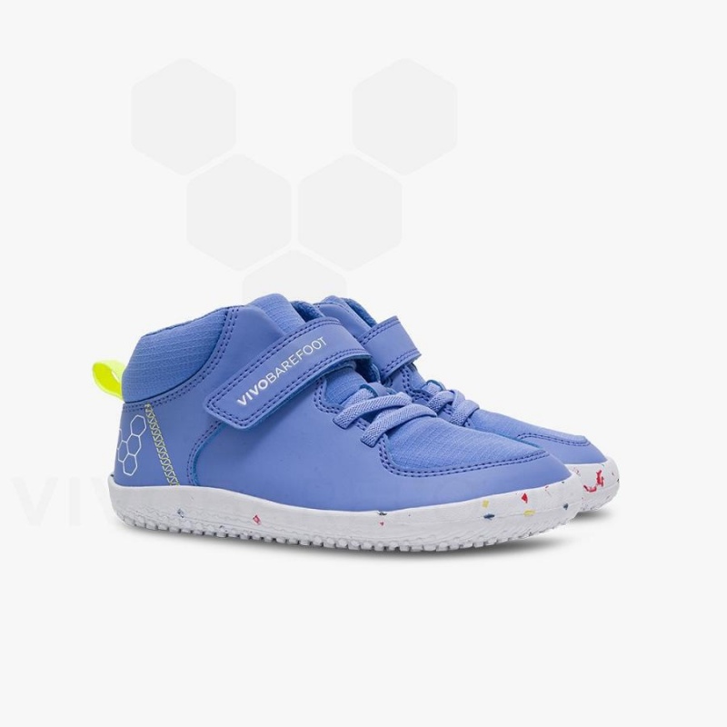 Vivobarefoot Primus Ludo Hi Sko Barn Blå | NO411RX