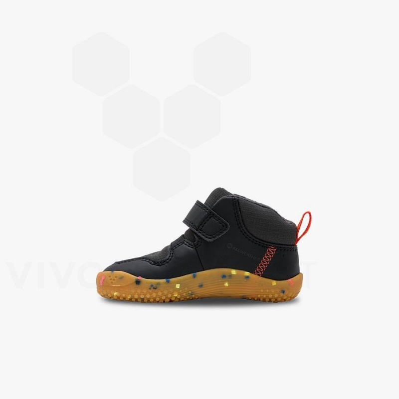 Vivobarefoot Primus Ludo Hi Småbarn Sko Barn Obsidian | NO406WH