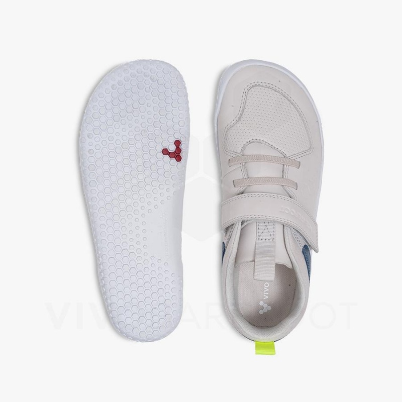 Vivobarefoot Primus Ludo Juniors Sko Barn Hvite | NO360QC