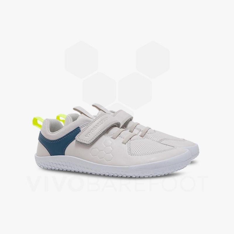 Vivobarefoot Primus Ludo Juniors Sko Barn Hvite | NO360QC