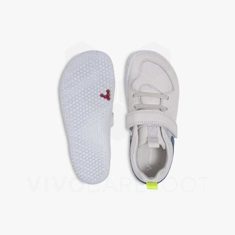 Vivobarefoot Primus Ludo Preschool Sko Barn Hvite | NO358SZ