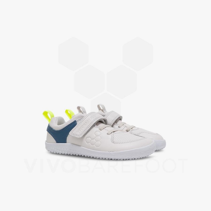 Vivobarefoot Primus Ludo Preschool Sko Barn Hvite | NO358SZ