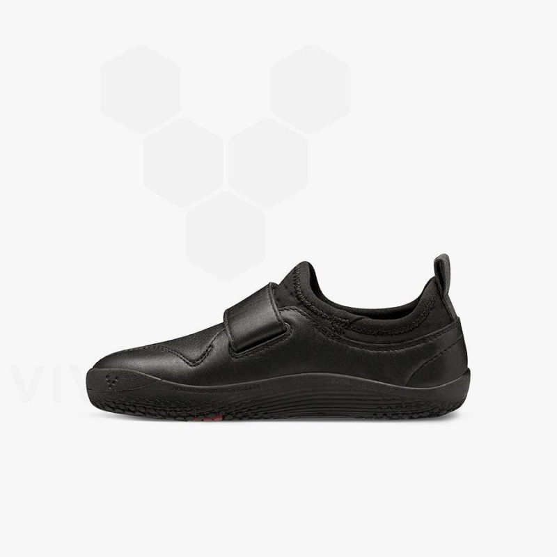 Vivobarefoot Primus School II Sko Barn Obsidian | NO418KW