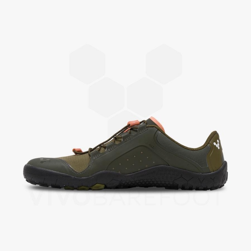 Vivobarefoot Primus Trail III All Weather FG Fjellsko Dame Mørke Olivengrønne | NO177RX