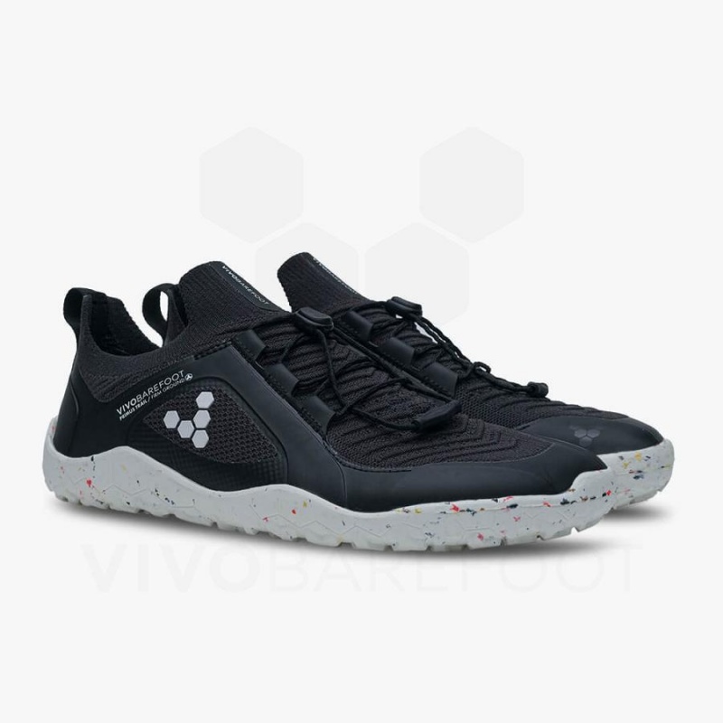 Vivobarefoot Primus Trail Knit FG Fjellsko Herre Obsidian Hvite | NO007FU