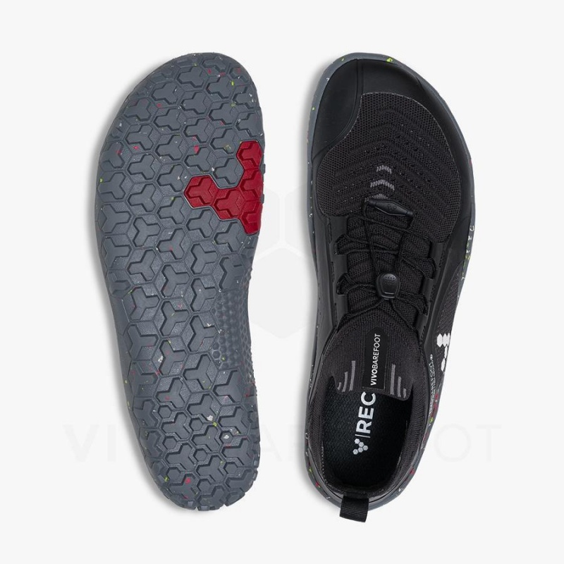 Vivobarefoot Primus Trail Knit FG Fjellsko Herre Obsidian Grå | NO008EI