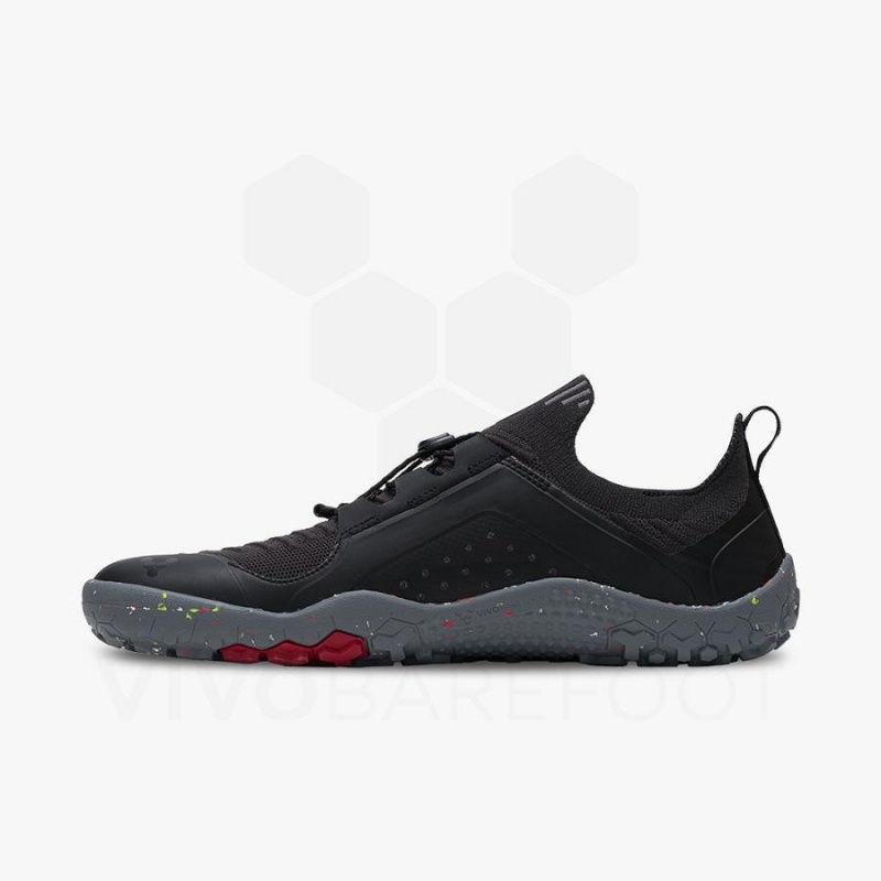 Vivobarefoot Primus Trail Knit FG Fjellsko Herre Obsidian Grå | NO008EI