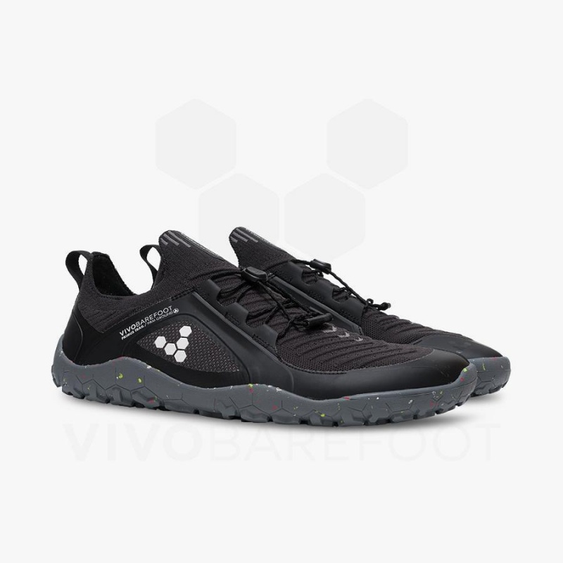 Vivobarefoot Primus Trail Knit FG Fjellsko Herre Obsidian Grå | NO008EI