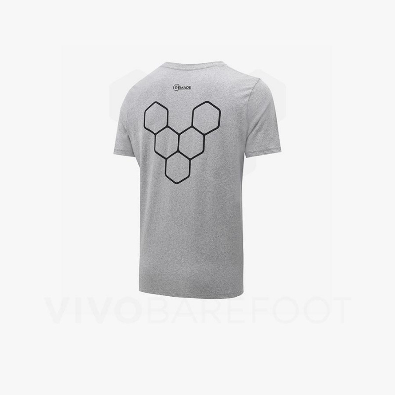 Vivobarefoot Rapanui Naturally Coloured T-shirt T-skjorte Herre Grå | NO161HT