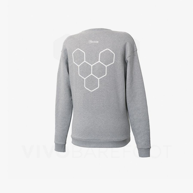 Vivobarefoot Rapanui Sports Sweatshirt Dame Grå | NO350AS