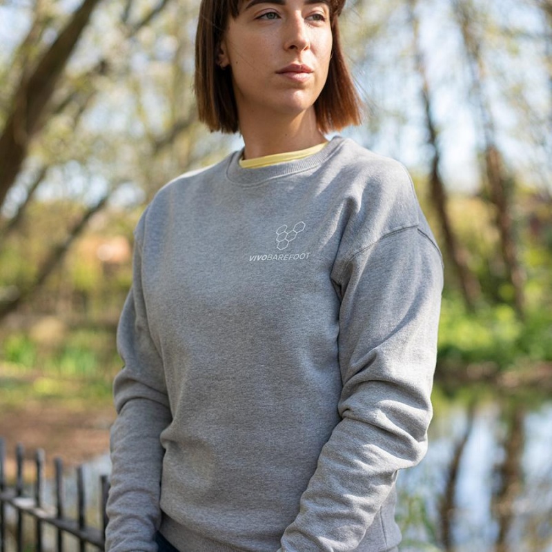 Vivobarefoot Rapanui Sports Sweatshirt Dame Grå | NO350AS