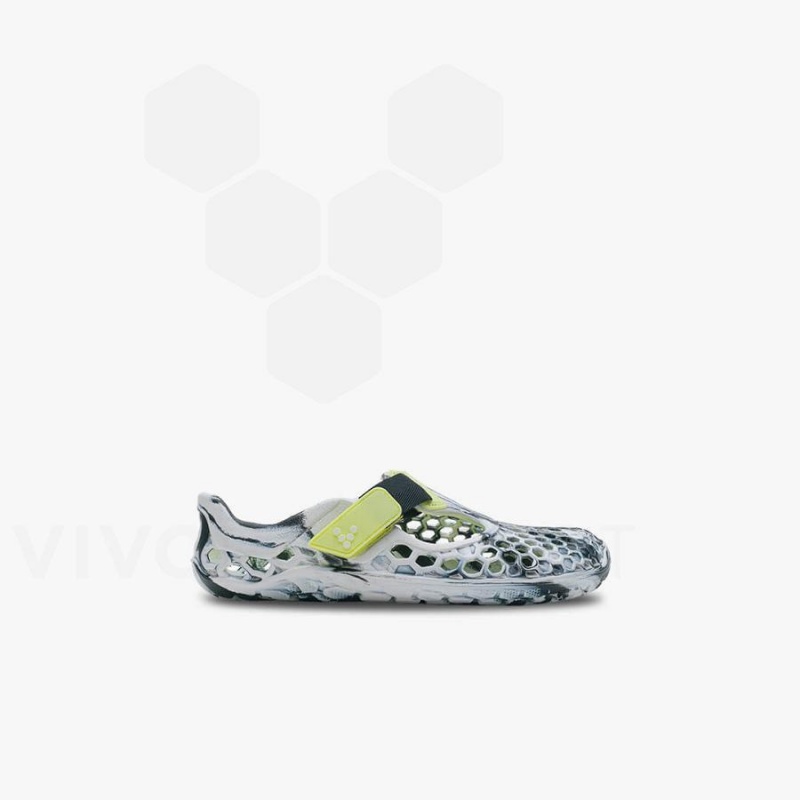 Vivobarefoot Ultra Bloom Preschool Sko Barn Obsidian Hvite | NO389NN